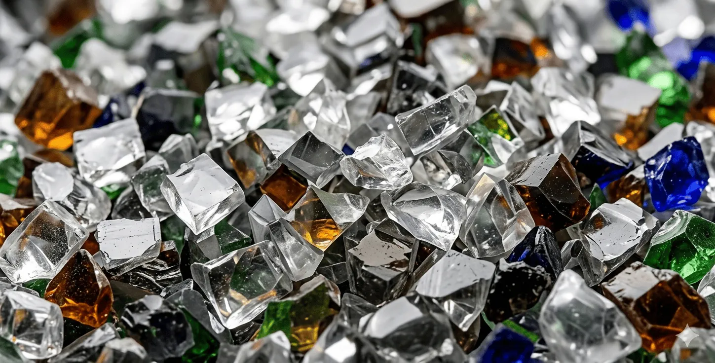 Purified glass cullet granules